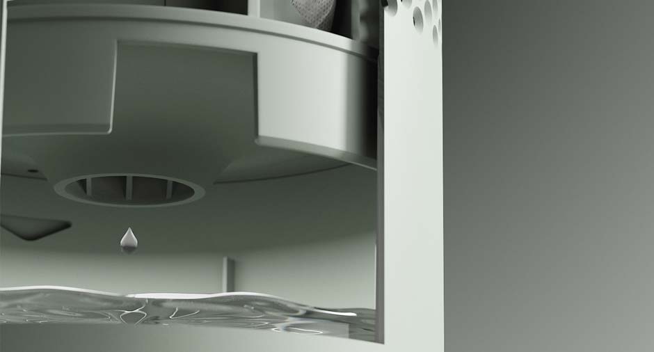 2. Feuchtigkeit wird aufgenommen