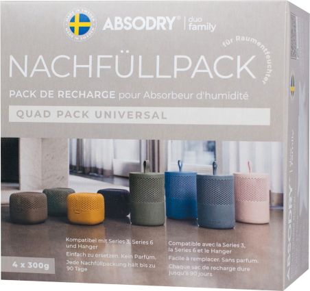 Absodry Duo Family Nachfüllpackung für Series 3, 4x300g